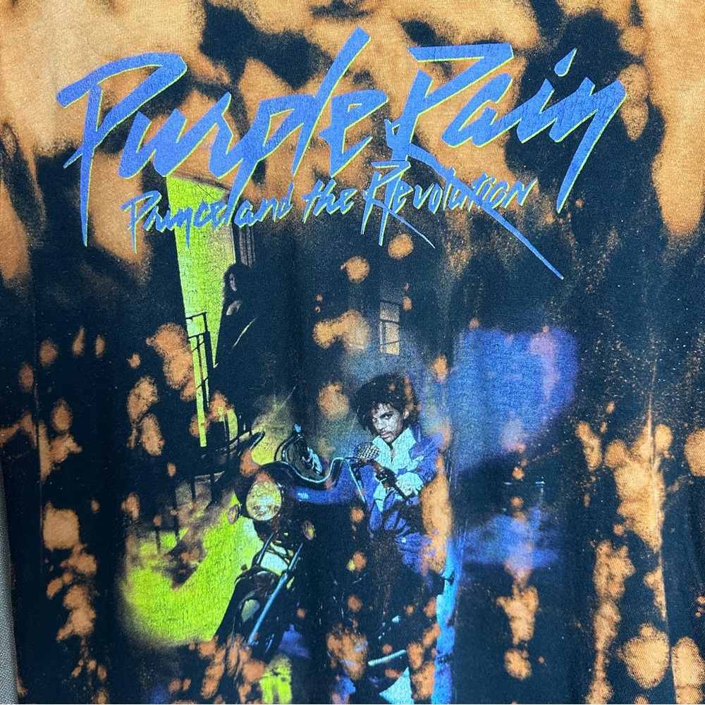 PRINCE PURPLE RAIN CUSTOM Bleach Dyed Shirt